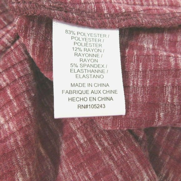 Bobeau Knit Tank Top Square Neck Red White Marled - Picture 10 of 10